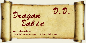 Dragan Dabić vizit kartica